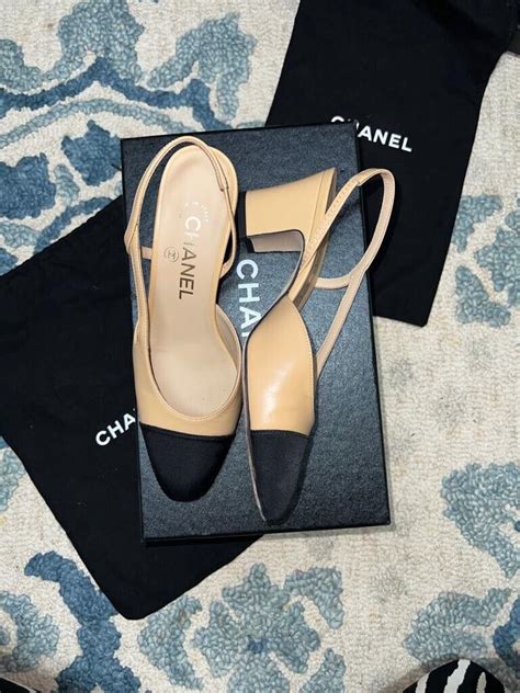 chanel gold heels|authentic chanel heels.